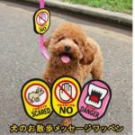 犬のお散歩メッセージワッペン 日本初 犬の飼い主様のお悩み解決アイデア商品